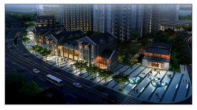 商业夜景效果图