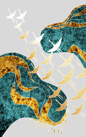 装饰画 晶瓷画 飞鸟