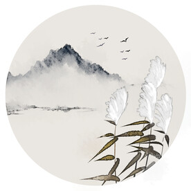 装饰画 晶瓷画 芦苇