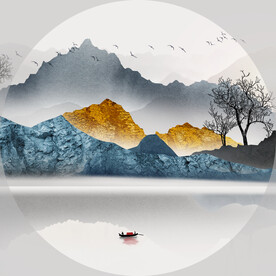 装饰画 晶瓷画 新中式