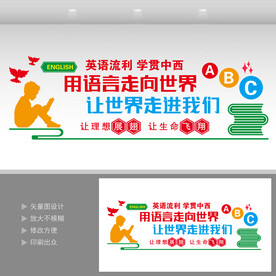 英语教室文化墙  