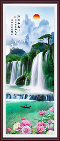 竖幅山水画