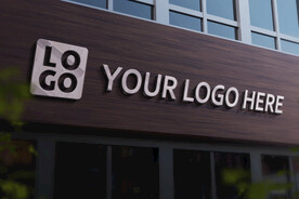 咖啡店铺logo样机