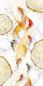 装饰画 晶瓷画 鱼