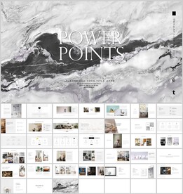灰色大理石ppt模板