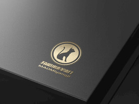 品牌logo烫金银皮革样机