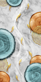 装饰画 晶瓷画 金鱼