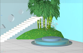 电商活动海报背景C4D模型