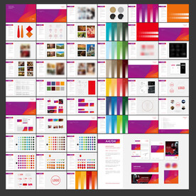 红色时尚基础VI模板