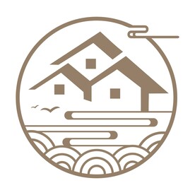 中式中国风古典云纹村庄纹理边框