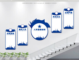 人民警察训词警营楼梯文化墙