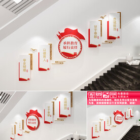 校园党建楼道文化墙