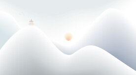 梦幻夕阳山水背景墙