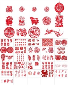 窗花剪纸国风图案