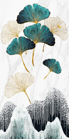 装饰画 晶瓷画 杏叶