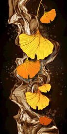 装饰画 晶瓷画 杏叶