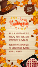 感恩节手机海报