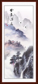 竖幅山水画