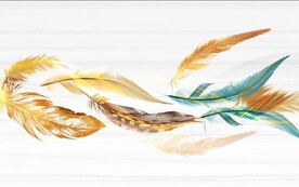 北欧羽毛简约背景墙