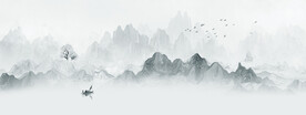 水墨山水画
