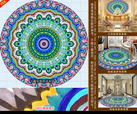 敦煌风格拼花家居装饰图案设计