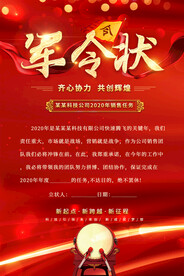 企业公司军令状海报 