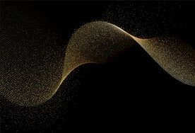 金色粒子波纹背景