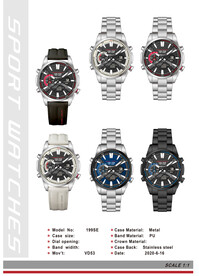 CA手表设计6针多功能运动手表