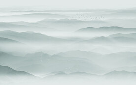 新中式山水画背景墙