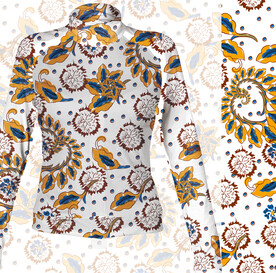 几何碎花女装数码印花