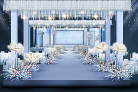 冰蓝色婚礼仪式区