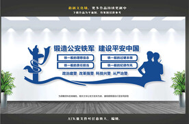 公安铁军文化墙