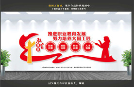 推进职业教育文化墙