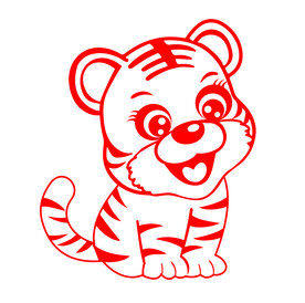 虎年年窗花剪纸