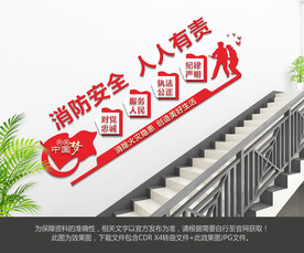 消防安全楼梯文化墙
