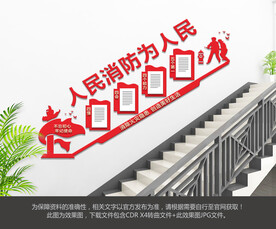 消防安全楼梯文化墙