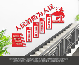 消防安全楼梯文化墙