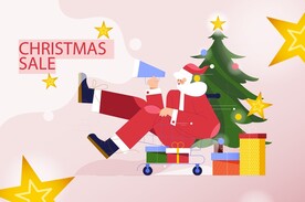 圣诞老人促销海报