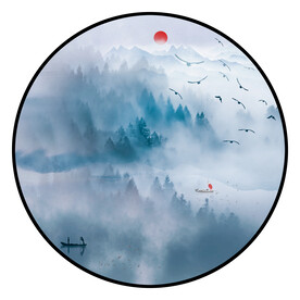 中式水墨意境山水装饰画