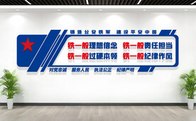 四个铁一般警营文化墙