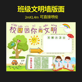 文明校园班级墙版面图片