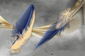 北欧羽毛简约背景墙