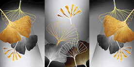 晶瓷画 杏叶 抽象画