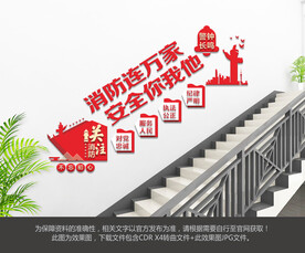 消防安全楼梯文化墙
