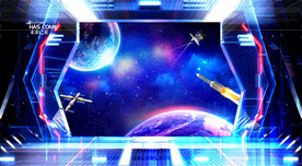 科幻星空背景墙