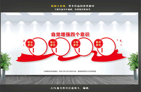 四个意识文化墙