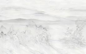 最新客厅墙画山水背景墙