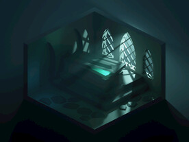 3d场景插画黑色