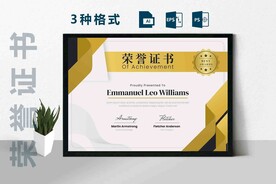 创意证书横版奖状