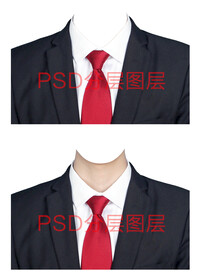 红领带西装证件照衣服素材